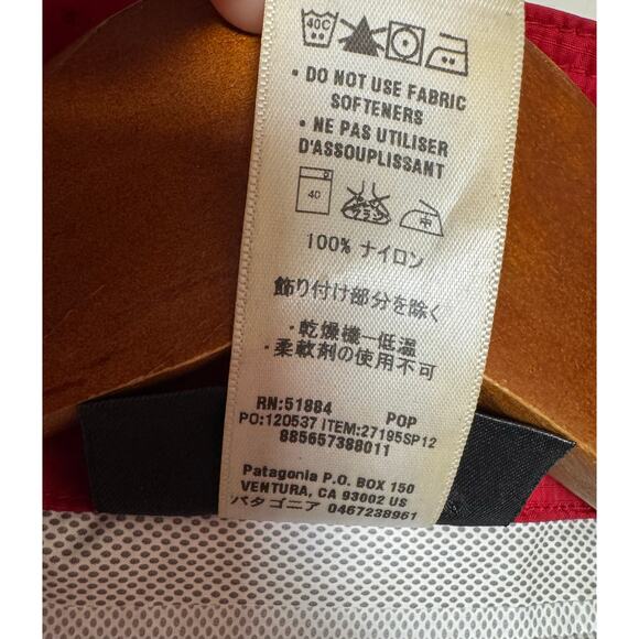 Patagonia Torrentshell Red Hooded Raincoat Trench Jacket Women’s Small - Picture 10 of 12